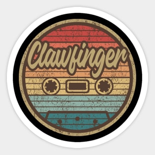 clawfinger cassette retro circle Sticker